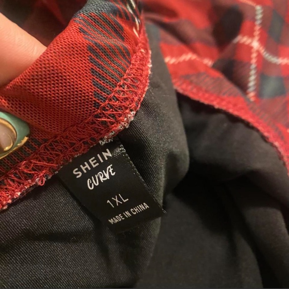 Mesh plaid midi skirt - Picture 2 of 3